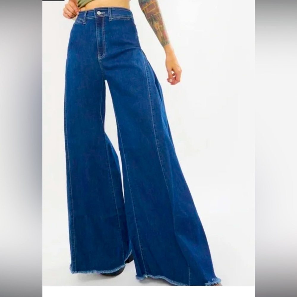 Free People Santa Cruz Wide Leg Jeans